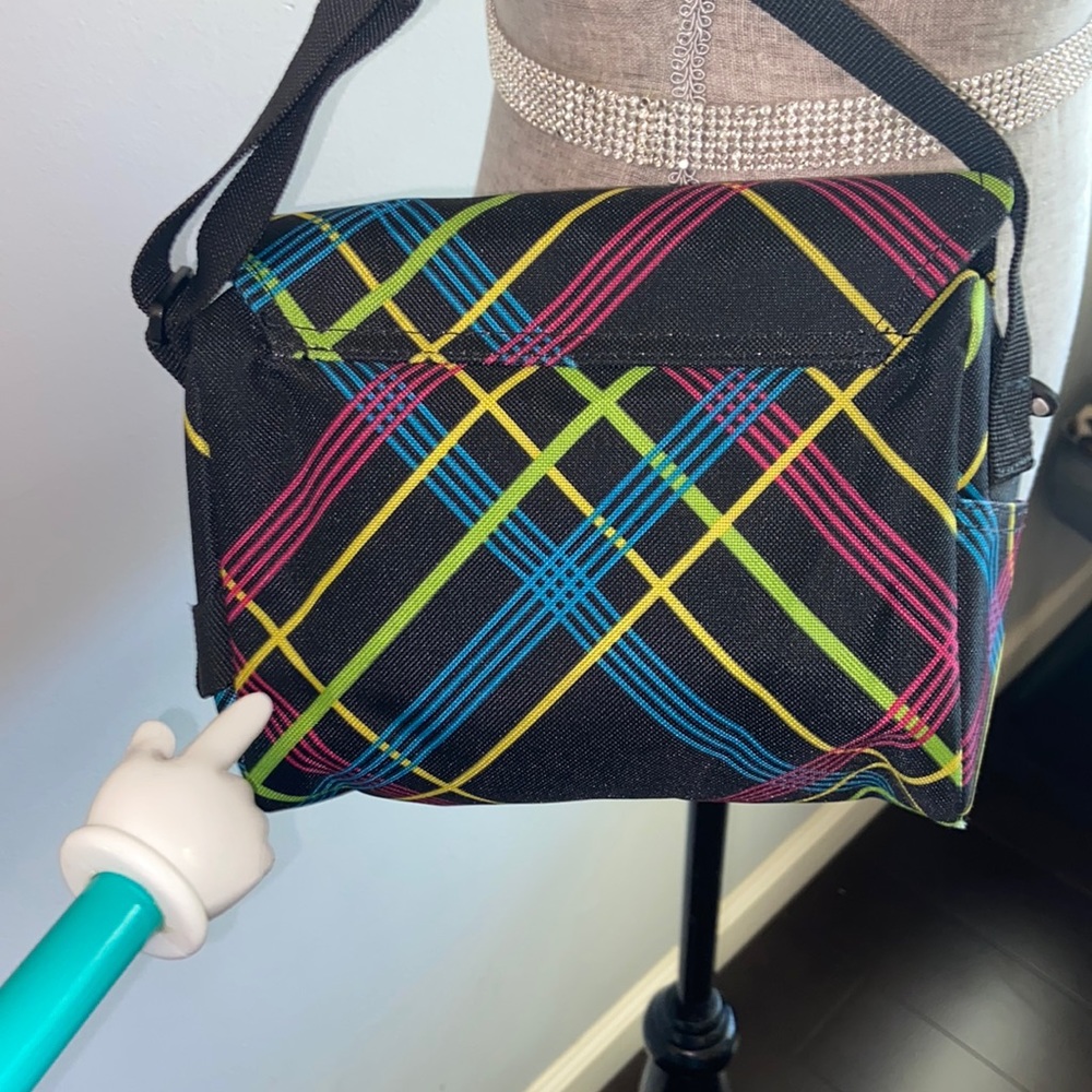 Vintage 1990s YAK PAK Canvas Colorful Adjustable Crossbody Bag 💚💙🩷💛 - Picture 2 of 10
